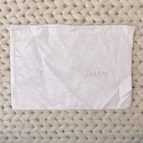 STUART WEITZMAN Dustbag Never Used White Cloth with Silver Lettering. Drawstring - Picture 1 of 1